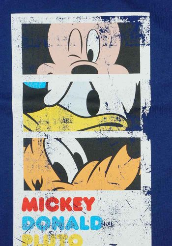 Hosszú ujjú kisfiú póló Mickey egér mintával sötétkék színben