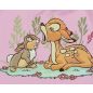 Ujjatlan baba rugdalózó Bambi mintával rózsaszín színben