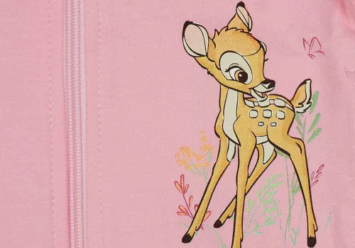 Kétrészes kislány pamut szett Bambi mintával