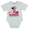 Nyári 3 részes rövidnadrágos baba szett Minnie egér mintával fehér és pink színben