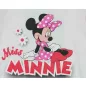 Rövid ujjú baba body csillámos Minnie egér mintával fehér színben