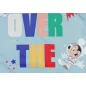 Rövid ujjú kisfiú baba napozó űrhajós Mickey egér mintával világoskék színben