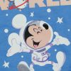 Rövid ujjú űrhajós baba body Mickey egér mintával kék színben