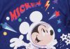 Hosszú ujjú baba body űrhajós Mickey egér mintával sötétkék színben