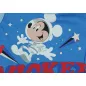 Ujjatlan baba napozó Mickey egér mintával középkék színben
