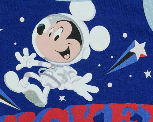 Ujjatlan baba napozó Mickey egér mintával sötétkék színben