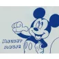 Kisfiú napozó batikolt pamut anyagból Mickey egér mintával kék színben
