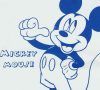 Rövidnadrágos kisfiú babaruha szett Mickey egér mintával fehér és kék színben