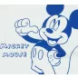 Rövidnadrágos kisfiú babaruha szett Mickey egér mintával fehér és kék színben