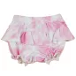 Nyári kétrészes rövidnadrágos baba szett Minnie mintával fehér és batikolt rózsaszín színben