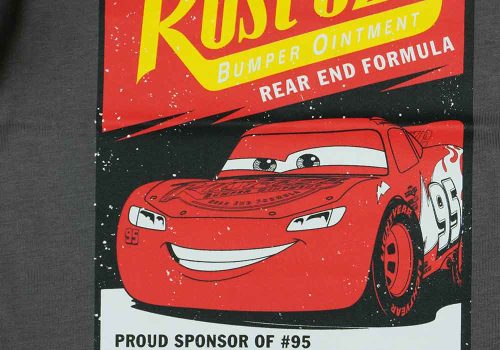 Hosszú ujjú fiú póló Verdák mintával grafit színben