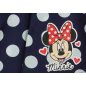 Pöttyös, pörgős kislány nyári ruha fehér masnival, Minnie egérrel kék színben