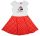 Nyári pöttyös kislány ruha Minnie egér mintával piros színben
