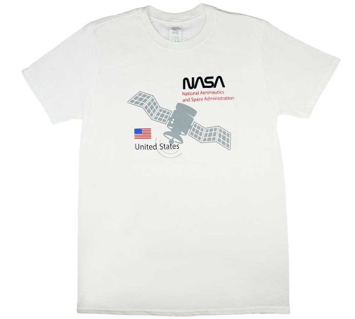 NASA rövid ujjú férfi póló fehér színben