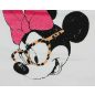 Rövid ujjú lány póló Minnie egér mintával fehér színben