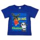 Rövid ujjú fiú póló Bing nyuszi mintával kék színben