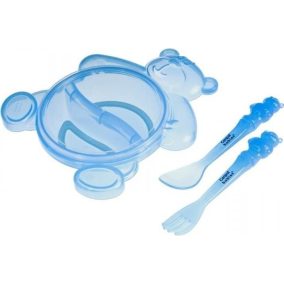 Friendly Bear Bowl etetőszett - Kék