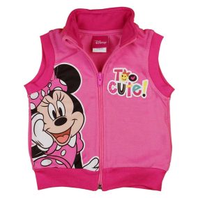   Cipzáras mellény belül bolyhos pamut anyagból, Minnie mintával