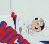 Baba textil tetra pelenka Mickey egér mintával 70x70cm