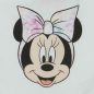 Vállpántos pamut kislány nyári ruha Minnie egérrel fehér színben szivárványos batikolt mintával