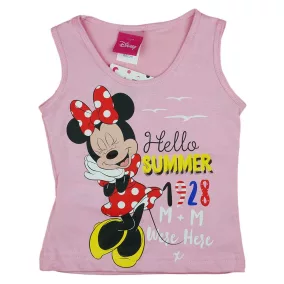 Pamut kislány trikó Minnie egér mintával rózsaszín színben