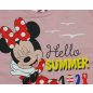 Pamut kislány trikó Minnie egér mintával mályva színben