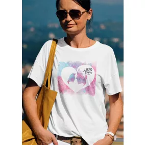   Anyák napi póló szív mintával, Happy mother's Day felirattal