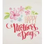   Anyák napi póló virágos mintával, Happy mother's Day felirattal
