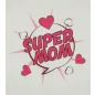 Anyák napi póló szív mintával, Super Mom felirattal