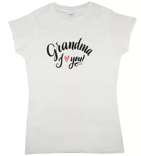 Anyák napi nagymamás póló Grandma I love you felirattal