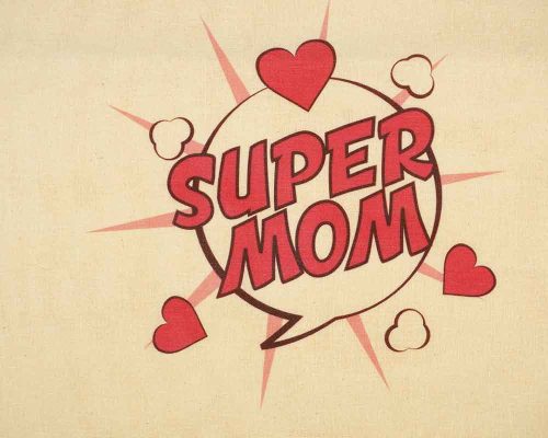 Anyák napi vászontáska mintával és felirattal