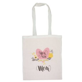 Anyák napi vászontáska mintával és felirattal