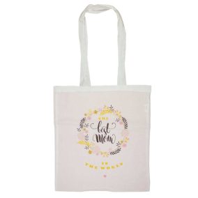   Anyák napi vászontáska The best mom in the world felirattal