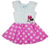 Kislány nyári ruha pöttyös szoknyarésszel Minnie egér mintával világos pink színben