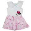 Kislány nyári ruha virágos szoknyarésszel Minnie egér mintával rózsaszín virágos színben