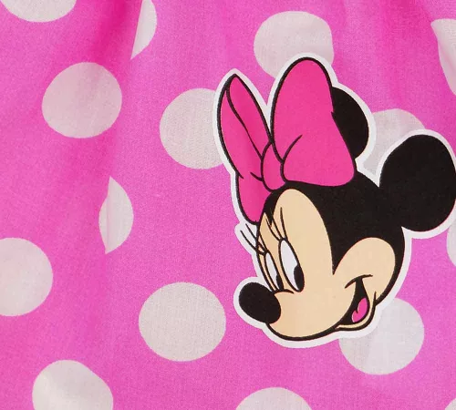 7 részes kislány nyári szett rövidnadrággal, tunikával Minnie egér mintával rózsaszínszínben