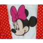 2 részes kislány nyári szett kantáros szoknyával Minnie egérrel piros színben