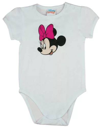 2 részes kislány nyári szett kantáros szoknyával Minnie egérrel piros színben