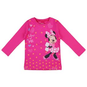 Hosszú ujjú kislány póló Minnie egér mintával