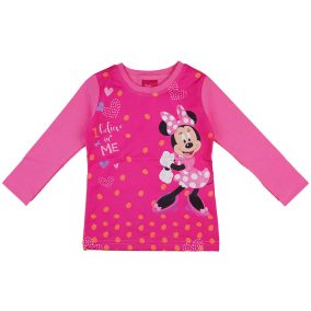 Hosszú ujjú kislány póló Minnie egér mintával
