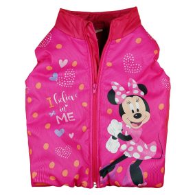   Vízlepergetős bélelt kislány mellény Minnie egér mintával