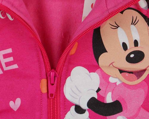 Belül bolyhos kislány mellény Minnie egér mintával