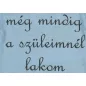   Rövid ujjú "még mindig a szüleimnél lakom" feliratos baba body