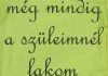 Rövid ujjú "még mindig a szüleimnél lakom" feliratos baba body