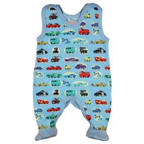 Ujjatlan vékony pamut baba rugdalózó Verdák mintával