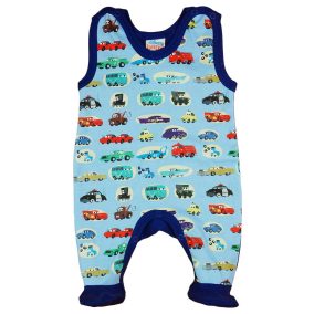 Ujjatlan vékony pamut baba rugdalózó Verdák mintával