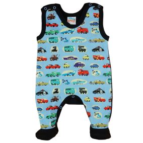 Ujjatlan vékony pamut baba rugdalózó Verdák mintával