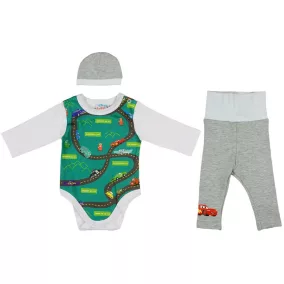 3 részes baba szett Verdák mintával