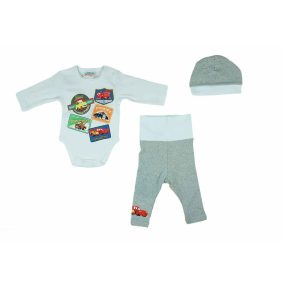 3 részes baba szett Verdák mintával