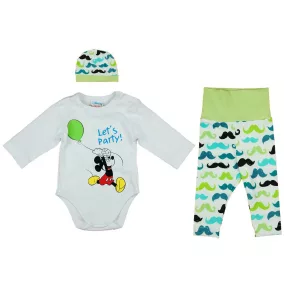 3 részes baba kisfiú szett Mickey egér mintával